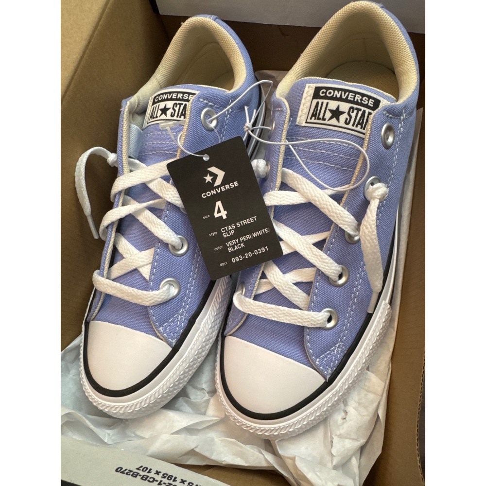 Converse Chuck Taylor All Star Street Slip Very Peri Purple Kids Size 4 NEW
